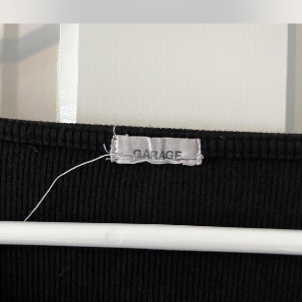 Garage Black Long Sleeve Crop Top - Picture 3 of 3